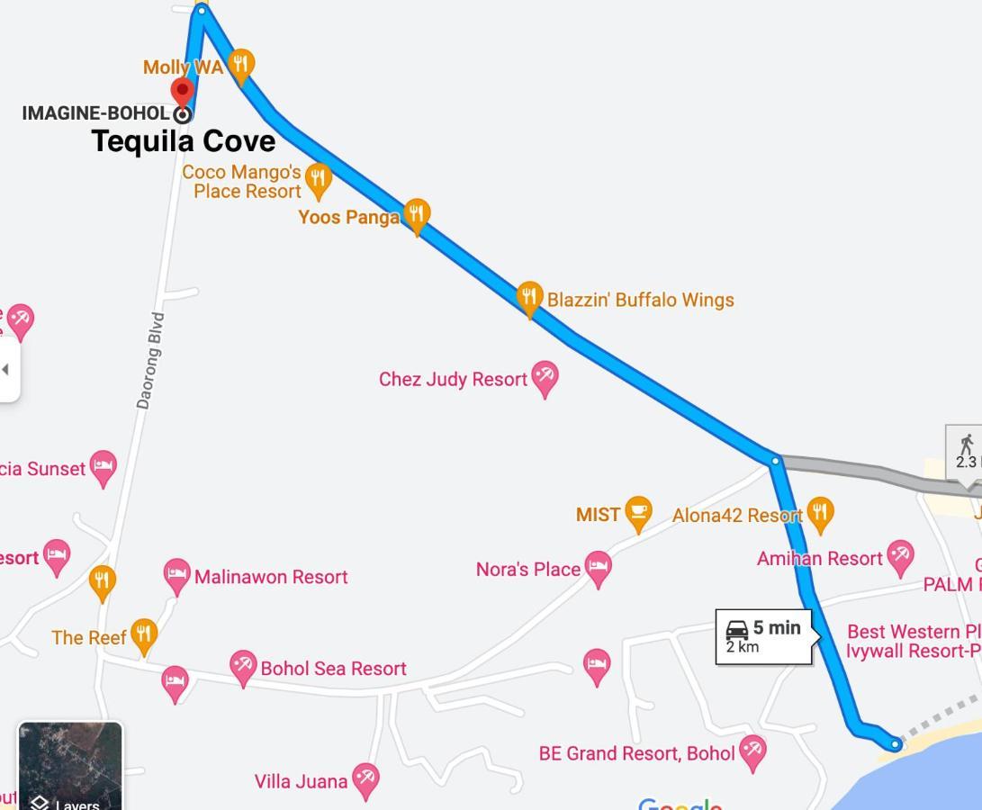 パングラオ Tequila Cove Bed & Breakfast エクステリア 写真